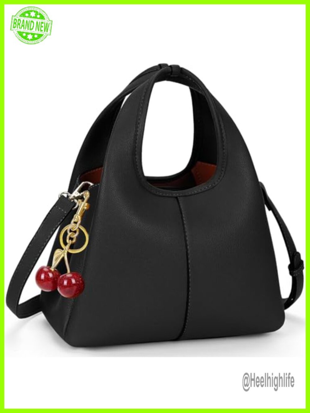 Faux Leather Top Handle Handbag Small Crossbody Purse